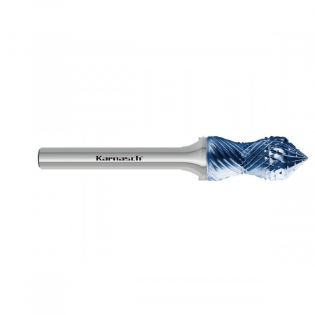 Комбинированная борфреза зенкер с вершиной 90° Karnasch KSK+Curve, покрытие BlueTec арт. 11.6027-100