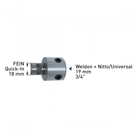 Переходник Karnasch Fein Quick-in 18/Weldon 19, для штифтов Ø 7,98 мм