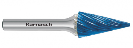 Борфреза Karnasch конус, покрытие BlueTec, насечка HP-9 арт. 11-6040