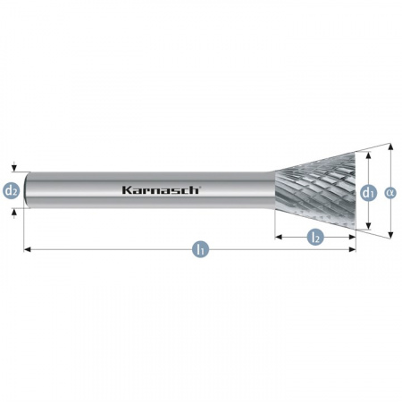 Борфреза Karnasch перевернутый конус, насечка HP-3 арт. 11-3096