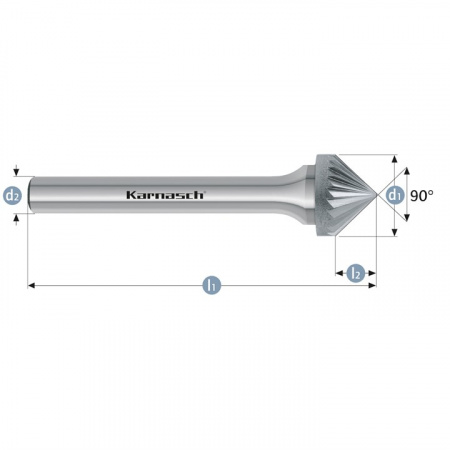 Борфреза Karnasch головка 90°, насечка HP-2 арт. 11-3110