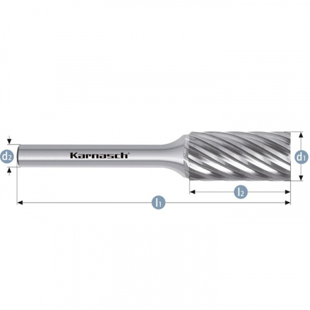 Борфреза Karnasch с гладким торцом, насечка HP-9 арт. 11-4031