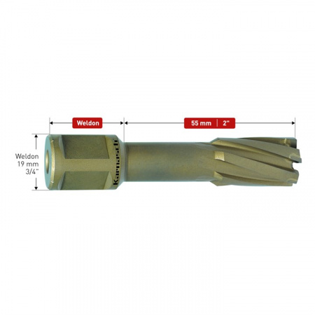 Корончатое сверло Karnasch Hard Line, длина 55, Weldon 19 арт. 20-1940