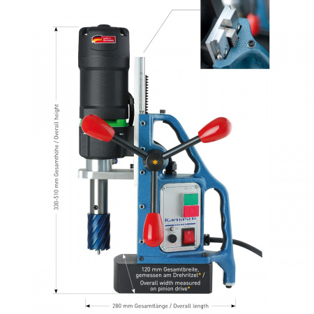 Магнитный сверлильный станок Karnasch KA 40 BLUE-MAG арт. 20.8021-010