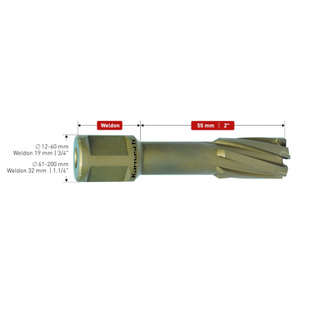 Корончатое сверло Karnasch Hard Line, длина 55, Weldon 19/32 арт. 20-1316