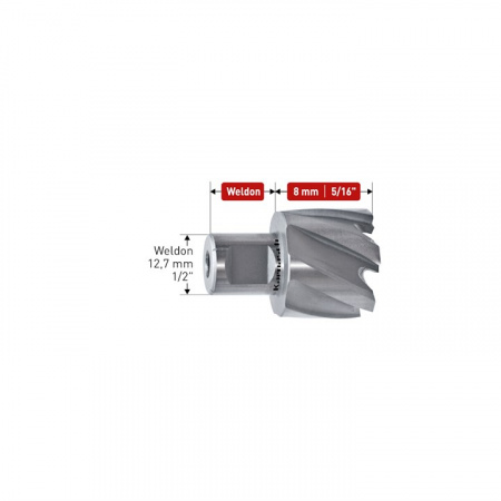 Корончатое сверло Karnasch Mini Line, длина 8, хвостовик Weldon арт. 20-1230