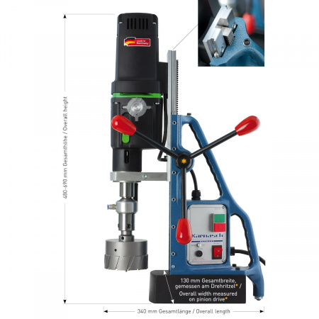 Магнитный сверлильный станок Karnasch KA 100 BLUE MAG арт. 20.8027-010