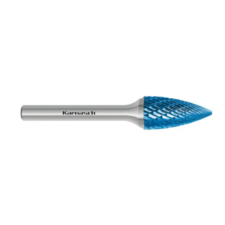 Борфреза Karnasch заостренная парабола, покрытие BlueTech, насечка HP-3 арт. 11-5061
