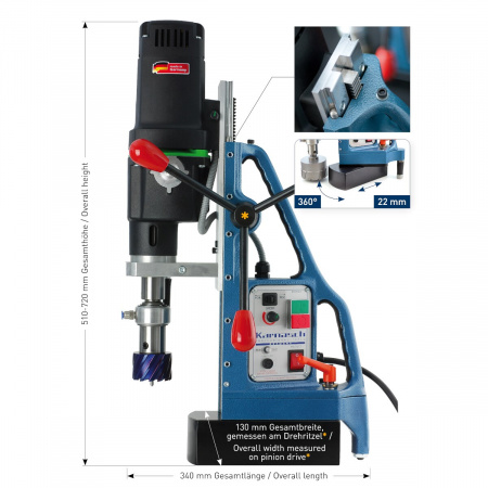 Магнитный сверлильный станок Karnasch KATSV 100 BLUE-MAG арт. 20.8030-010