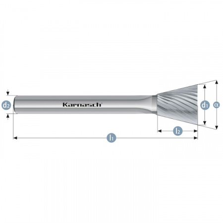 Борфреза Karnasch перевернутый конус, насечка HP-2 арт. 11-3099