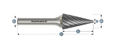 Борфреза Karnasch конус, насечка HP-9 арт. 11-4040