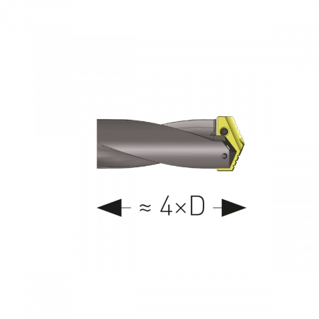 Спиральное сверло Karnasch cо сменными головками с прямыми канавками, хвостовик Конус Морзе, ISO 296 тип BEK арт. 22.1030