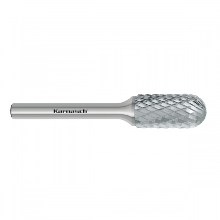 Борфреза Karnasch цилиндр со сферическим концом, насечка HP-6 арт. 11-3024