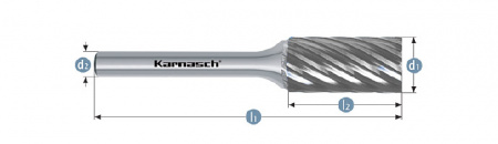 Борфреза Karnasch с торцовыми зубьями, насечка HP-9 арт. 11-4032