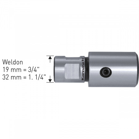 Адаптер Karnasch для метчиков, хвостовик Weldon 19/32