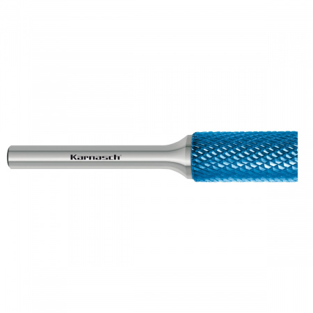 Борфреза Karnasch с гладким торцом, покрытие BlueTec, насечка HP-4 арт. 11-5002