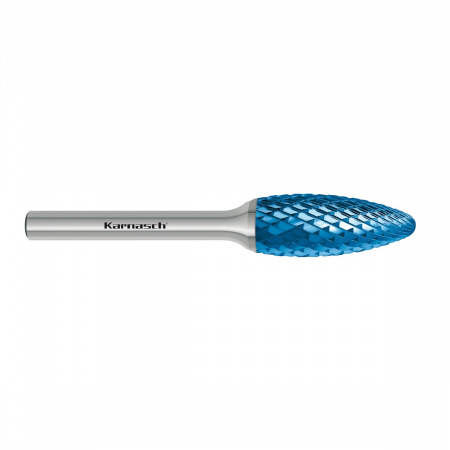 Борфреза Karnasch пламевидная, покрытие BlueTec, насечка HP-6 арт. 11-5074
