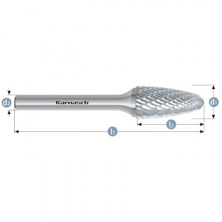 Борфреза Karnasch закругленная парабола, насечка HP-3 арт. 11-3051