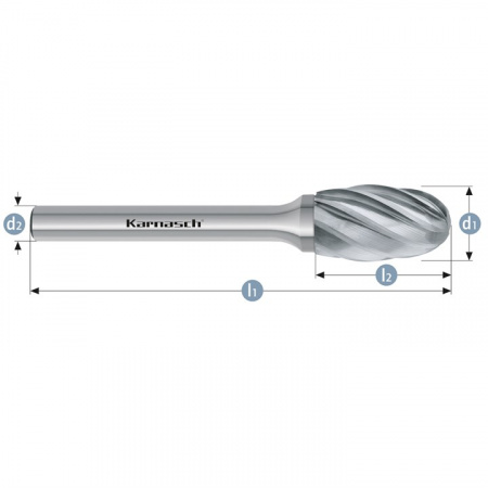 Борфреза Karnasch овал, насечка HP-7 арт. 11-3045
