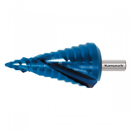 Ступенчатое сверло Karnasch Ø6-38 мм с покрытием Blue Dur арт. 20.1470